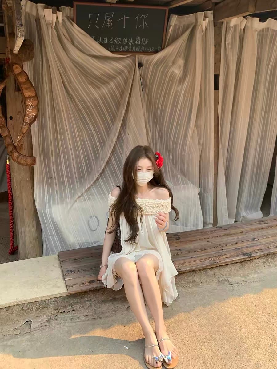 xxiiuu 남쪽 법 지배 여름 새로운 불규칙 디자인 센스 오프숄더 쉬폰 톱 여성 요정 작은 셔츠 상세 이미지 4