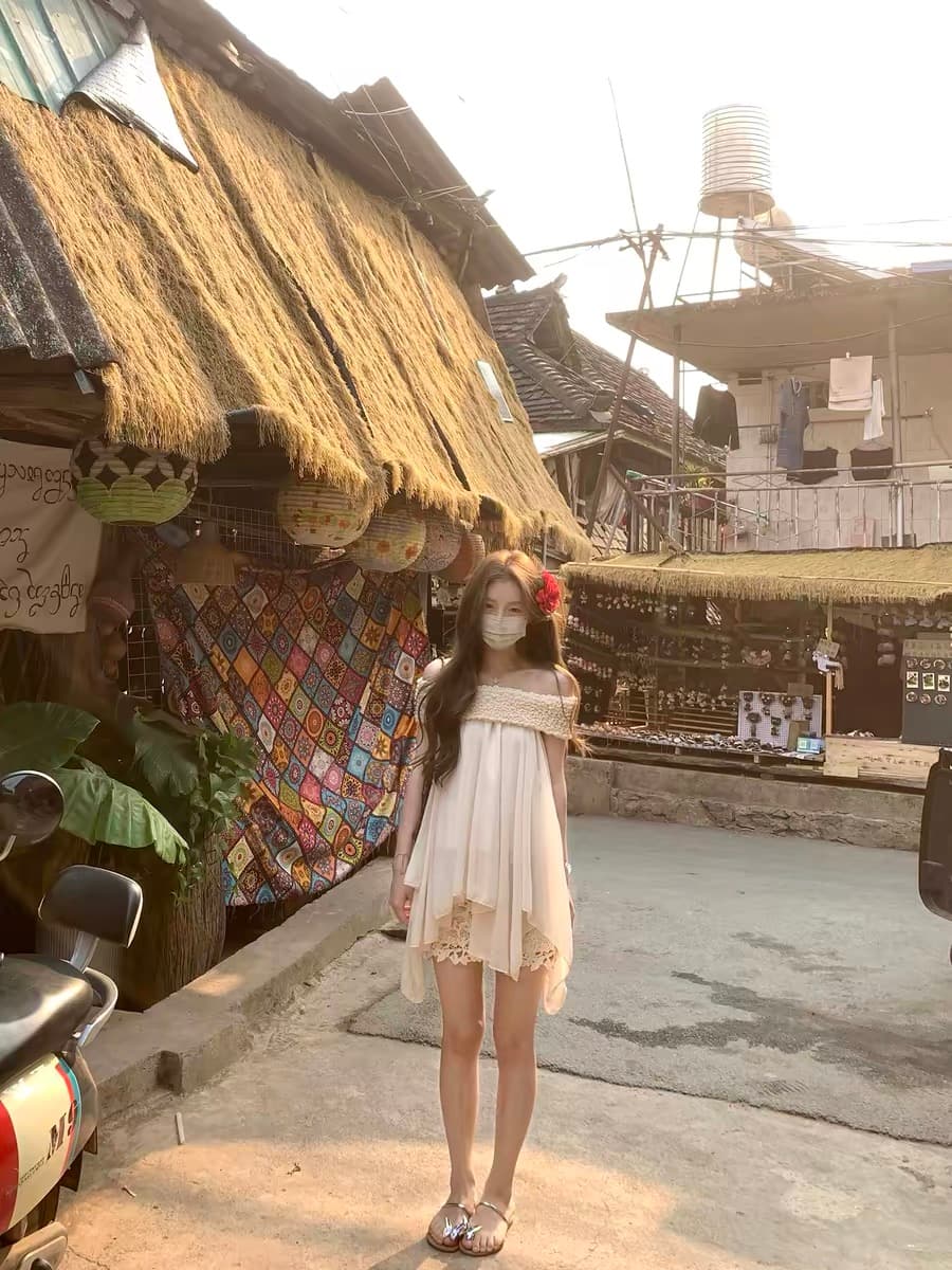 xxiiuu 남쪽 법 지배 여름 새로운 불규칙 디자인 센스 오프숄더 쉬폰 톱 여성 요정 작은 셔츠 상세 이미지 5
