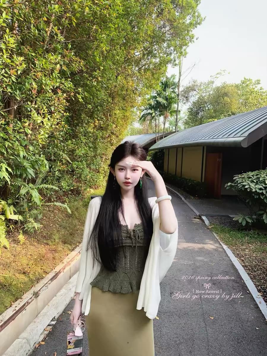 jill 대 자매 입력 가게 반드시 루 주간 실크 아마 모델링 오픈 가디건 나 숙박 제나라 색상 ~ 중 상세 이미지 2