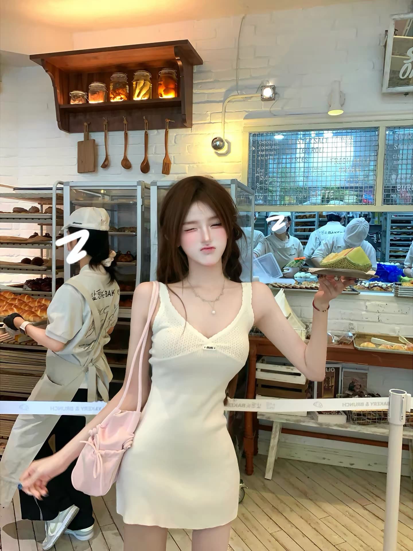 루이 茜 달빛 고백 여름 ins 바람 한국 스타일 느긋한 드레스 이미지 4