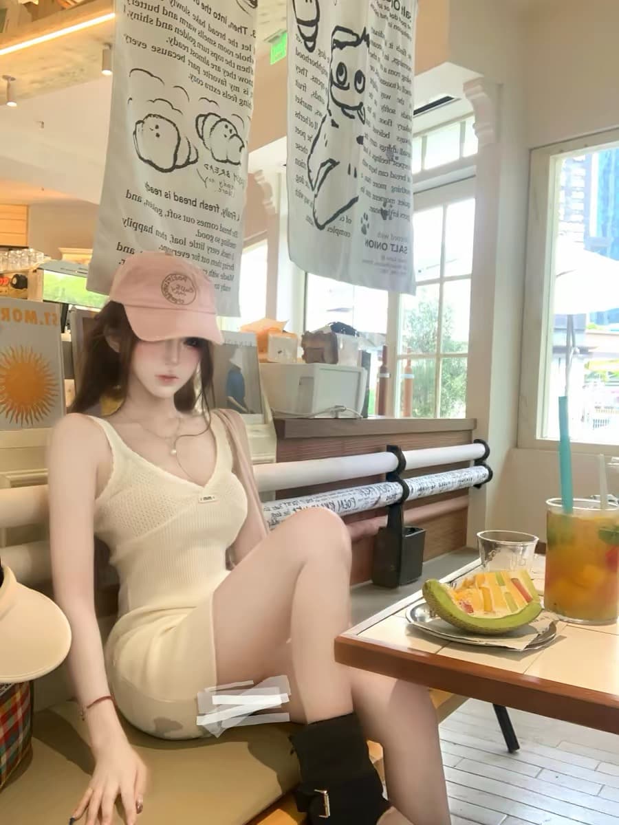 루이 茜 달빛 고백 여름 ins 바람 한국 스타일 느긋한 드레스 상세 이미지 2