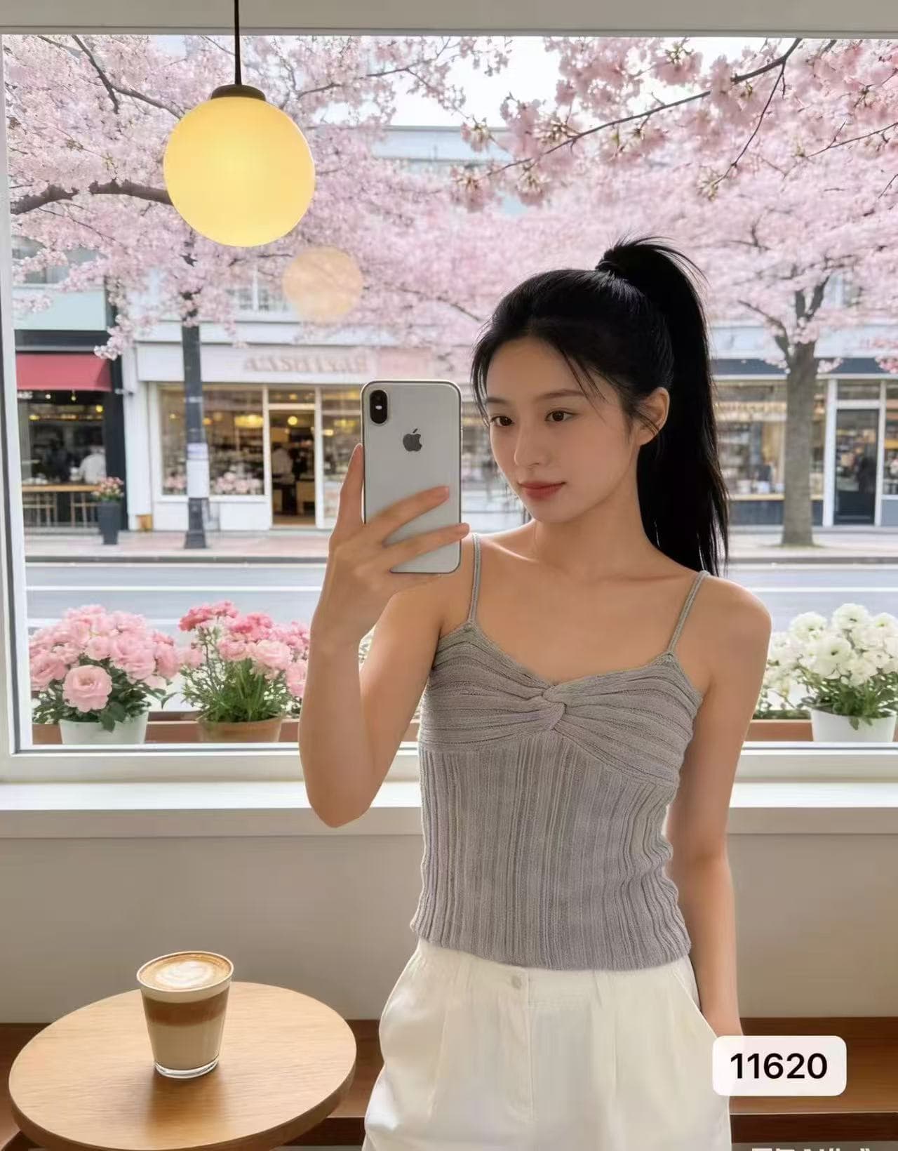 패션 외국 가스 쇼트 스타일 얇은 벨트 V넥 니트 시스루 2026 봄 아모이 홀로우 아웃 조끼 ins 트렌디 ootd 슬림해 보이는 짧은 상세 이미지 2