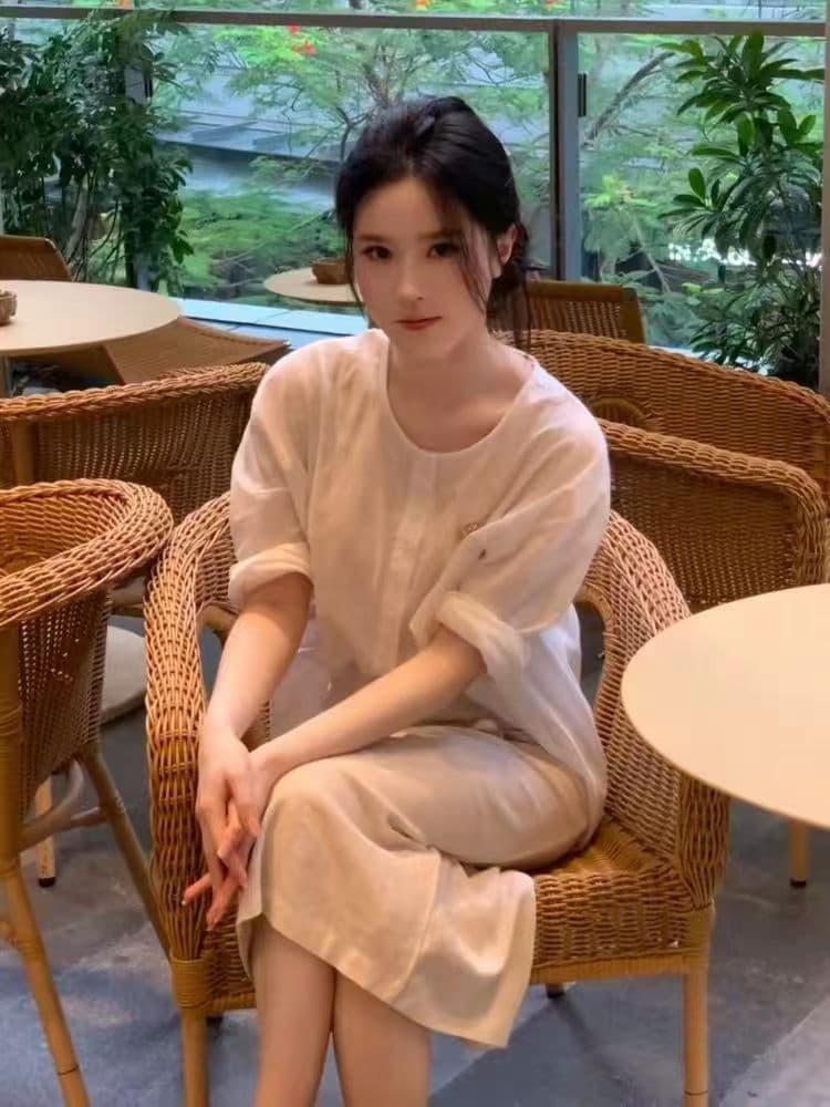 새로운 중식 얇은 스타일 라운드 넥 여성 셔츠 2026 년 가을 빛 국풍 캐주얼 연령 감소 통기성 자외선 차단 셔츠 상세 이미지 3