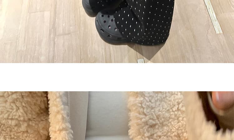 임산부 바지 가을 겨울 외출용 봄과 가을 도트 무늬 와이드 레그 팬츠 2025 새로운 가을 겨울 의류 아니요 르 배 와이드 레그 팬츠 상세 이미지 17