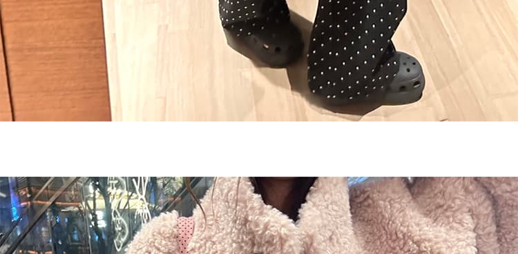임산부 바지 가을 겨울 외출용 봄과 가을 도트 무늬 와이드 레그 팬츠 2025 새로운 가을 겨울 의류 아니요 르 배 와이드 레그 팬츠 상세 이미지 30
