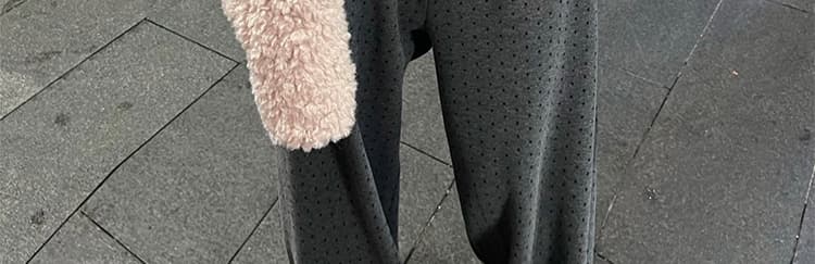 임산부 바지 가을 겨울 외출용 봄과 가을 도트 무늬 와이드 레그 팬츠 2025 새로운 가을 겨울 의류 아니요 르 배 와이드 레그 팬츠 상세 이미지 32