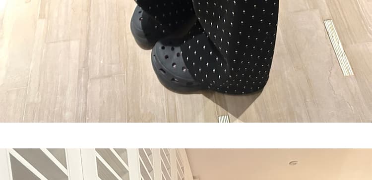 임산부 바지 가을 겨울 외출용 봄과 가을 도트 무늬 와이드 레그 팬츠 2025 새로운 가을 겨울 의류 아니요 르 배 와이드 레그 팬츠 상세 이미지 45
