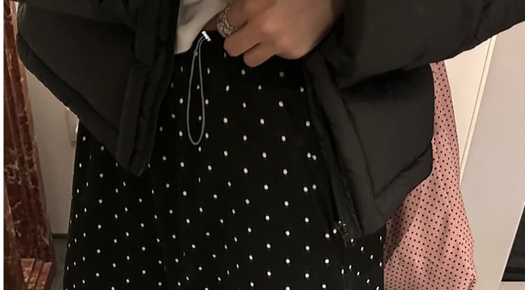 임산부 바지 가을 겨울 외출용 봄과 가을 도트 무늬 와이드 레그 팬츠 2025 새로운 가을 겨울 의류 아니요 르 배 와이드 레그 팬츠 상세 이미지 50