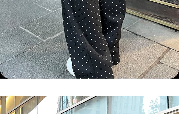 임산부 바지 가을 겨울 외출용 봄과 가을 도트 무늬 와이드 레그 팬츠 2025 새로운 가을 겨울 의류 아니요 르 배 와이드 레그 팬츠 상세 이미지 77
