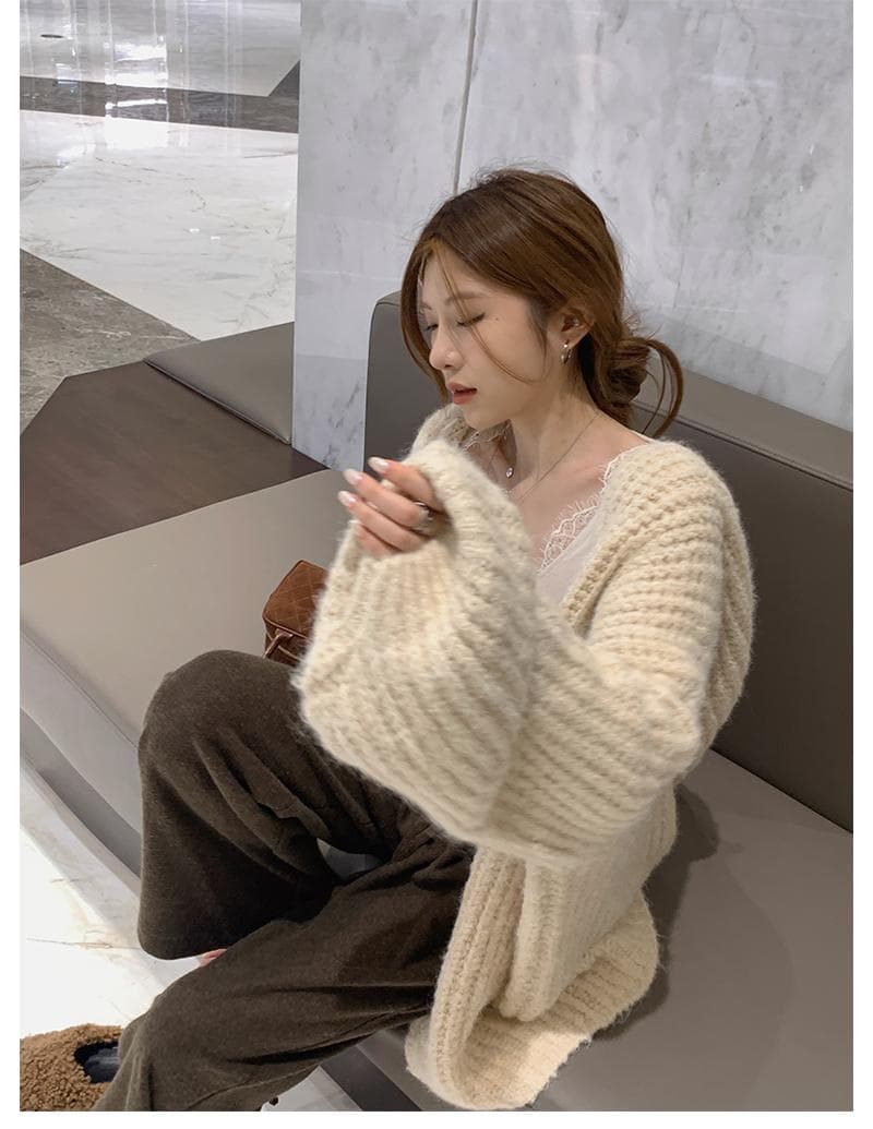 임산부 바지 가을 겨울철 외출용 캐주얼 펌프 로프 스트레이트 와이드 레그 팬츠 하이웨이스트 연삭 털 느긋한 센스 롱 바지 봄 가을 여성 상세 이미지 32