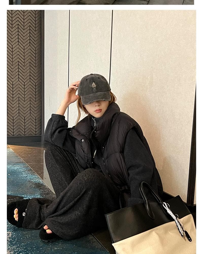 임산부 바지 가을 겨울철 외출용 캐주얼 펌프 로프 스트레이트 와이드 레그 팬츠 하이웨이스트 연삭 털 느긋한 센스 롱 바지 봄 가을 여성 상세 이미지 34