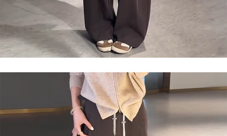 임산부 바지 가을과 겨울 털이 있고 두꺼운 만 S 바지 2025 새로운 임신 기간 빅 사이즈 와이드 레그 팬츠 슬림해 보이는 스트레이트 팬츠 상세 이미지 26