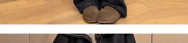 섹션 겨울 임산부 바지 레오파드 무늬 털이 있는 모통이 칼 와이드 레그 팬츠 새로운 레트로 고급 루즈핏 슬림해 보이는 두꺼운 캐주얼 바지 상세 이미지 36