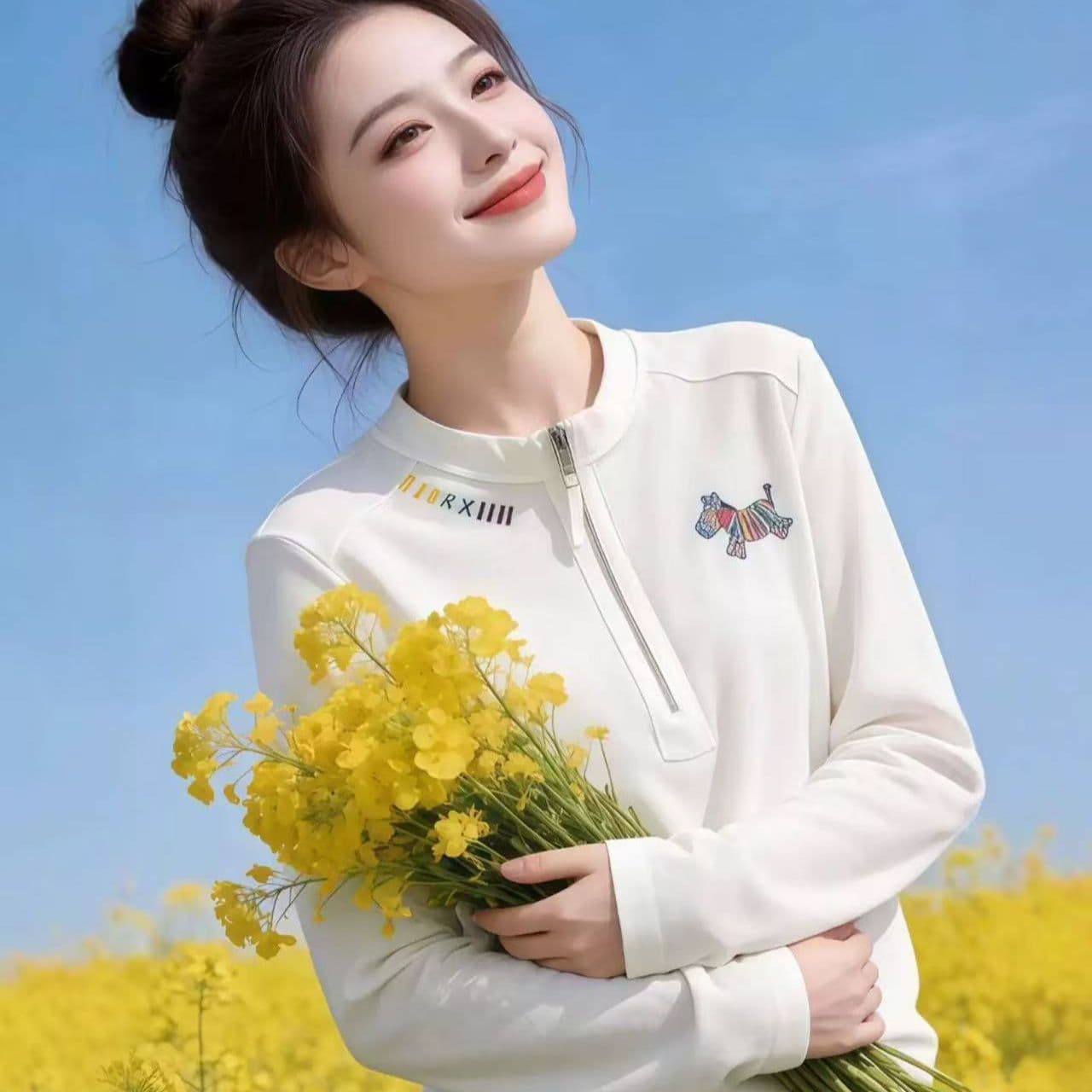더블 실 케이블 루오 나 220 그램 원본 것 주간 고양이 흔들어서 톤 품질 한 부서 화이트 작은 말 티셔츠 맨위 여성 의류 이미지 2