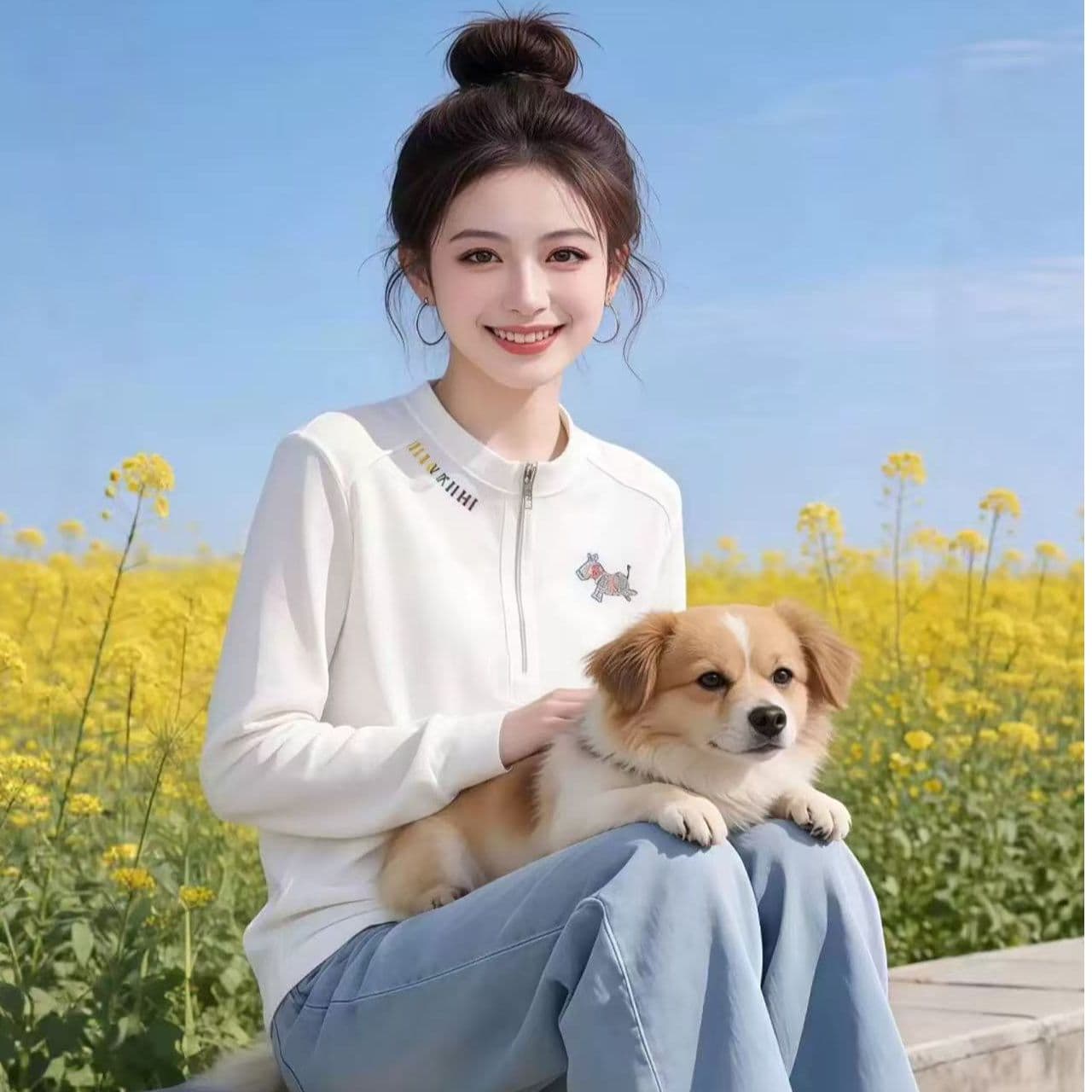 더블 실 케이블 루오 나 220 그램 원본 것 주간 고양이 흔들어서 톤 품질 한 부서 화이트 작은 말 티셔츠 맨위 여성 의류 이미지 3
