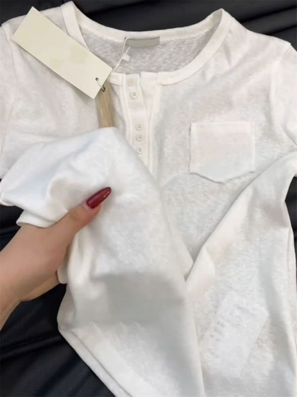 눈꽃 면 165 그램 주간 고양이 흔들어서 톤 품질 한 부서 레트로 단추 스타일 반 개방 칼라 긴팔 자외선 차단 의류 여성 셔츠 이미지 3