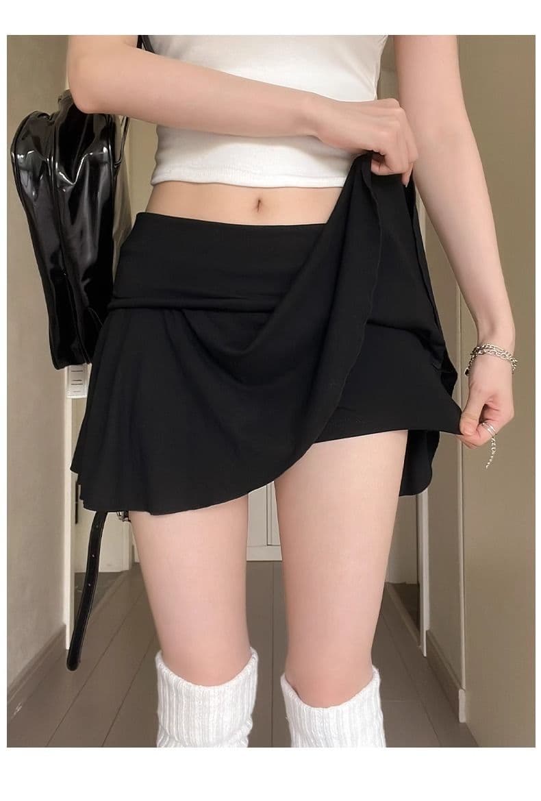 캐주얼 운동 미니 스커트 여성 여름 얇은 스타일 아메리칸 핫걸 노출 방지 루즈핏 다용도 반신 스커트 상세 이미지 16