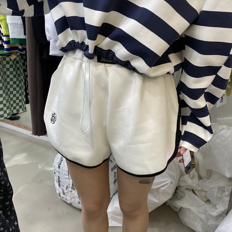 원본 자수 특별 가격 수 있습니다. 돌아 가기 5 색상 배색 넓은 다리가 짧다. 바지 여성 여름 이미지 4