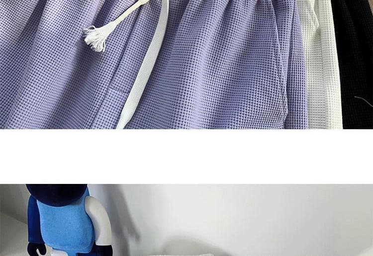 원본 품질 후아 남편 그리드 특별 가격 수 있습니다. 돌아 가기 페이크 레이어드 운동 반바지 여성 여름 오부 바지 상세 이미지 17