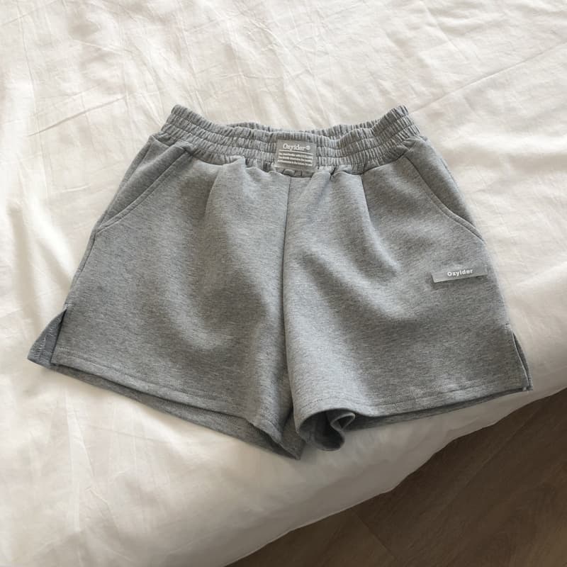 바지 있음 트임 운동 반바지 여성 여름 캐주얼 하이웨이스트 루즈핏 바지 상세 이미지 3