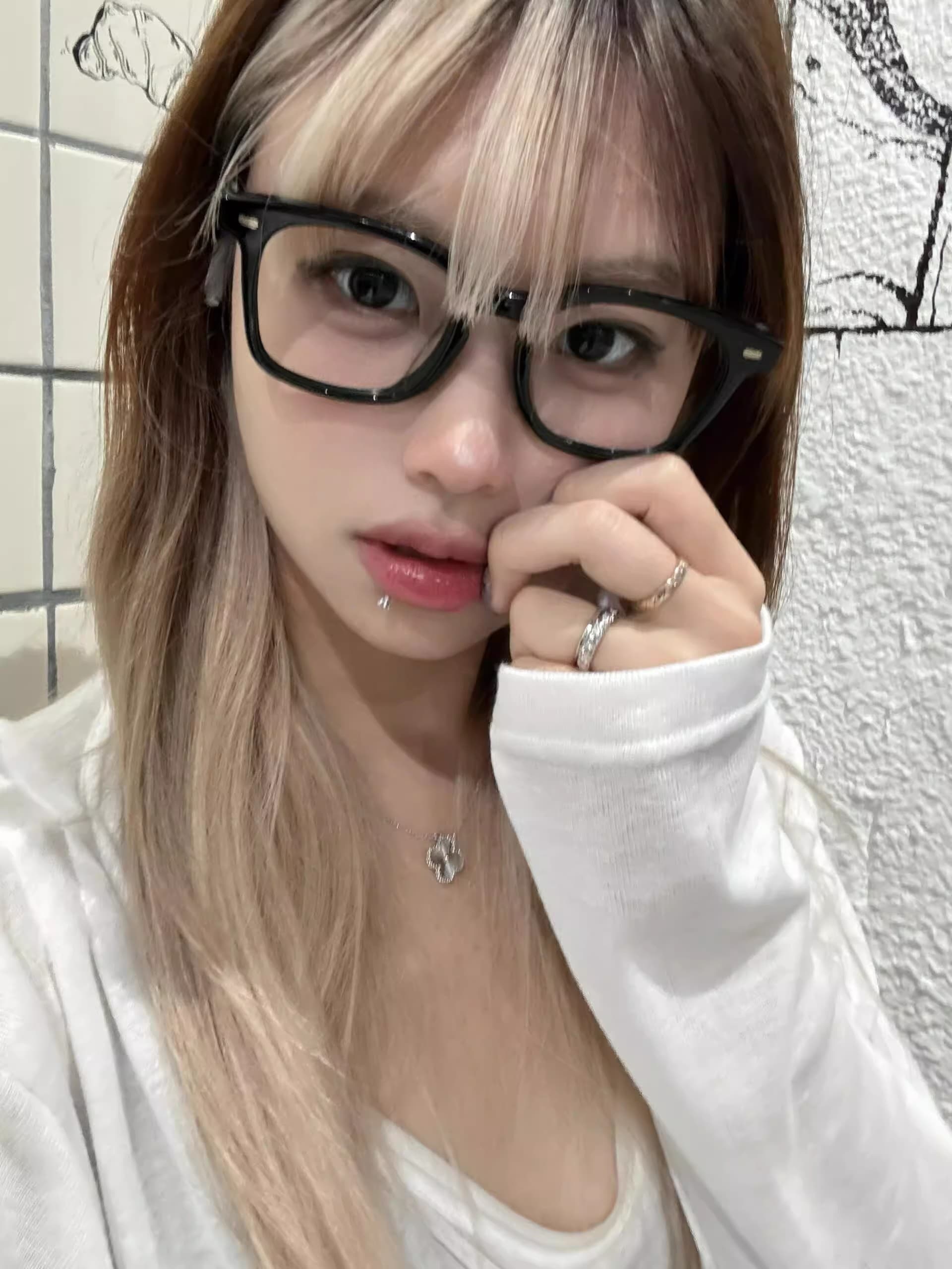 원본 원단 핫걸 긴팔 티셔츠 여성 레트로 아메리칸 프린트 니트 블라우스 느긋한 바람 루즈핏 맨위 상세 이미지 10