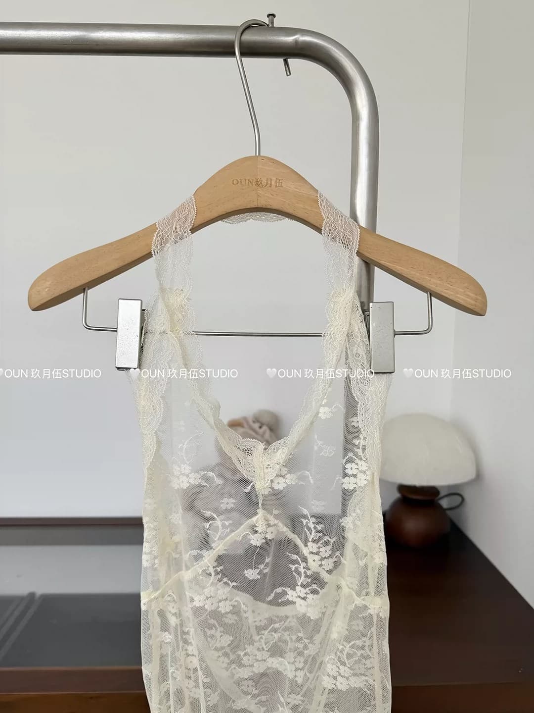 행침 목 레이스 조각 슬립 슬림해 보이는 긴팔 티셔츠 2026 봄 여름 새로운 맨위 세트 상세 이미지 30