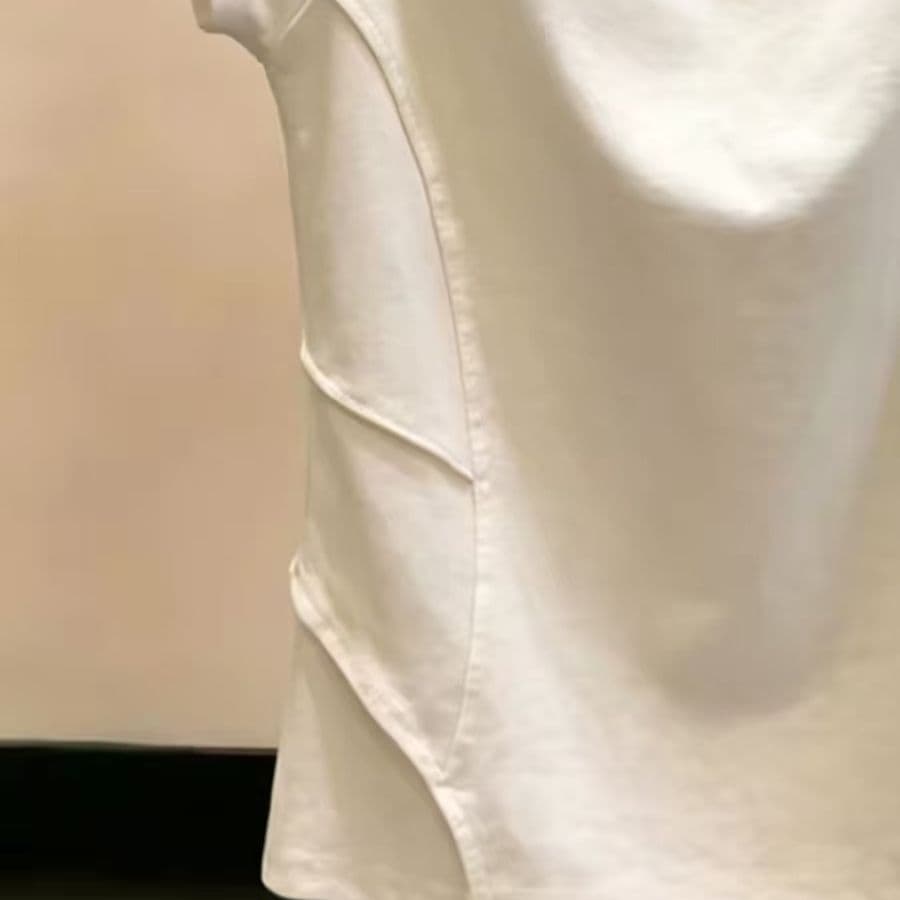 40 순면 1 1220 그램 주간 고양이 흔들어서 톤 품질 라운드 넥 긍정적 인 어깨 반팔 티셔츠 여성 생선뼈 슬림해 보이는 맨위 이미지 3