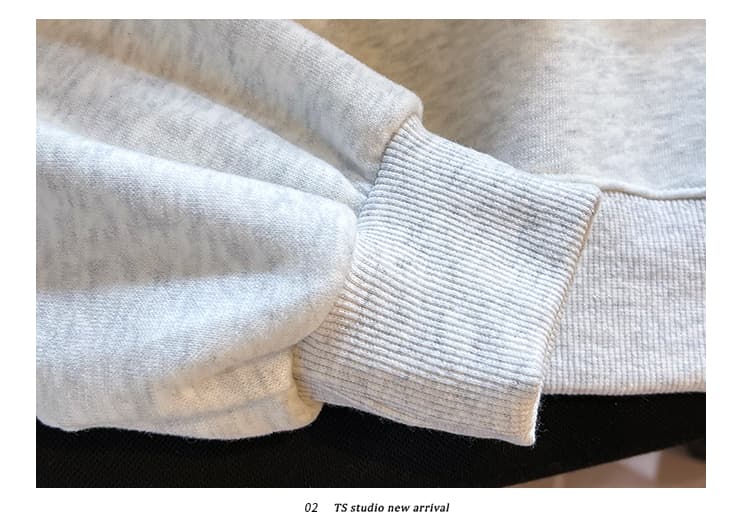생각하기 Loy 실사 2026 새로운 데님 넥타이 작은 청신 자수 학원 스타일 루즈핏 POLO 칼라 후드티 상세 이미지 29