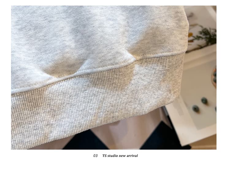 생각하기 Loy 실사 2026 가을 새로운 학원 스타일 인형 작은 폴로 칼라 만화 자수 다용도 풀오버 스웨트셔츠 상세 이미지 30