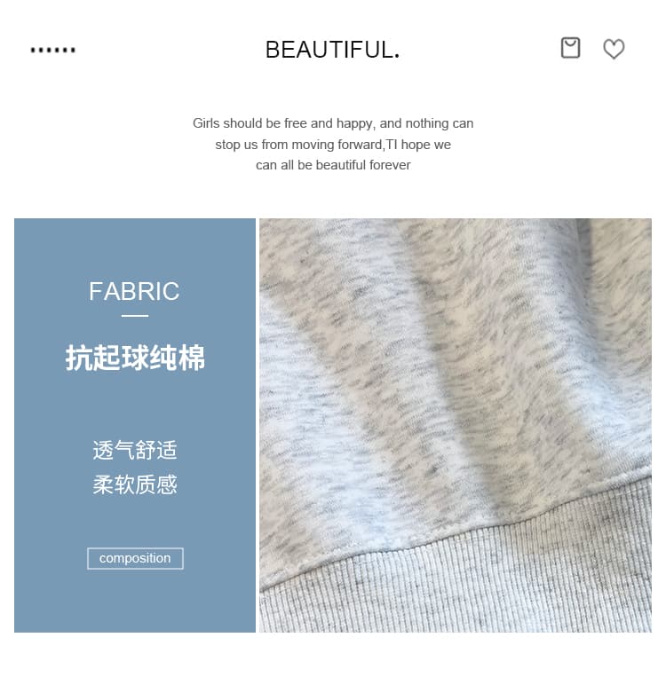 생각하기 Loy 실사 2026 새로운 아메리칸 캐주얼 데님 칼라 패치워크 패치 자수 달콤함 레이스업 학원 스타일 후드티 상세 이미지 6