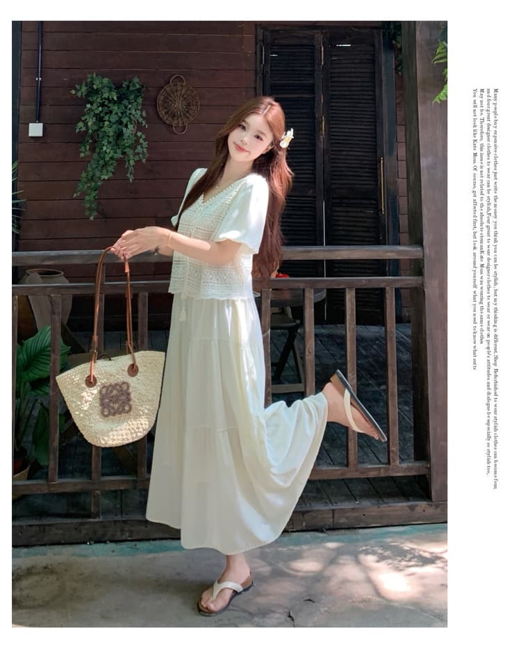 실사 보헤미안 휴가 바람 페이크 레이어드 드레스 빅 사이즈 여성 의류 여름 자이언트 잘 생긴 품격 빅 사이즈 부드러운 바람 상세 이미지 10