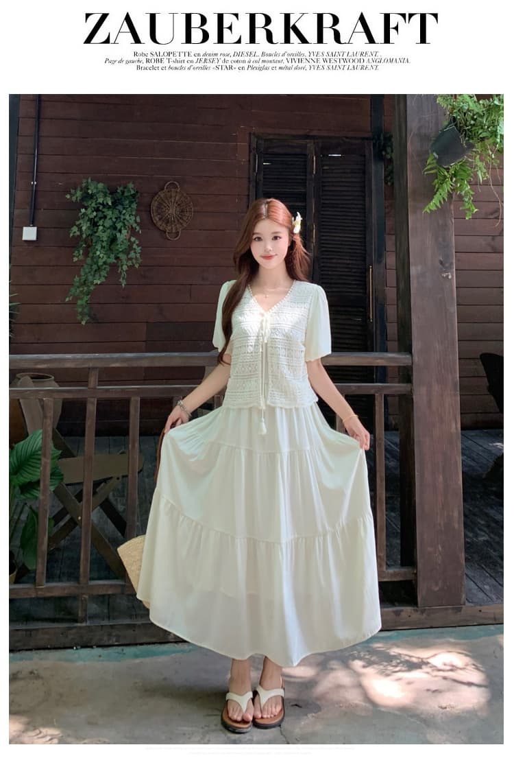 실사 보헤미안 휴가 바람 페이크 레이어드 드레스 빅 사이즈 여성 의류 여름 자이언트 잘 생긴 품격 빅 사이즈 부드러운 바람 상세 이미지 14