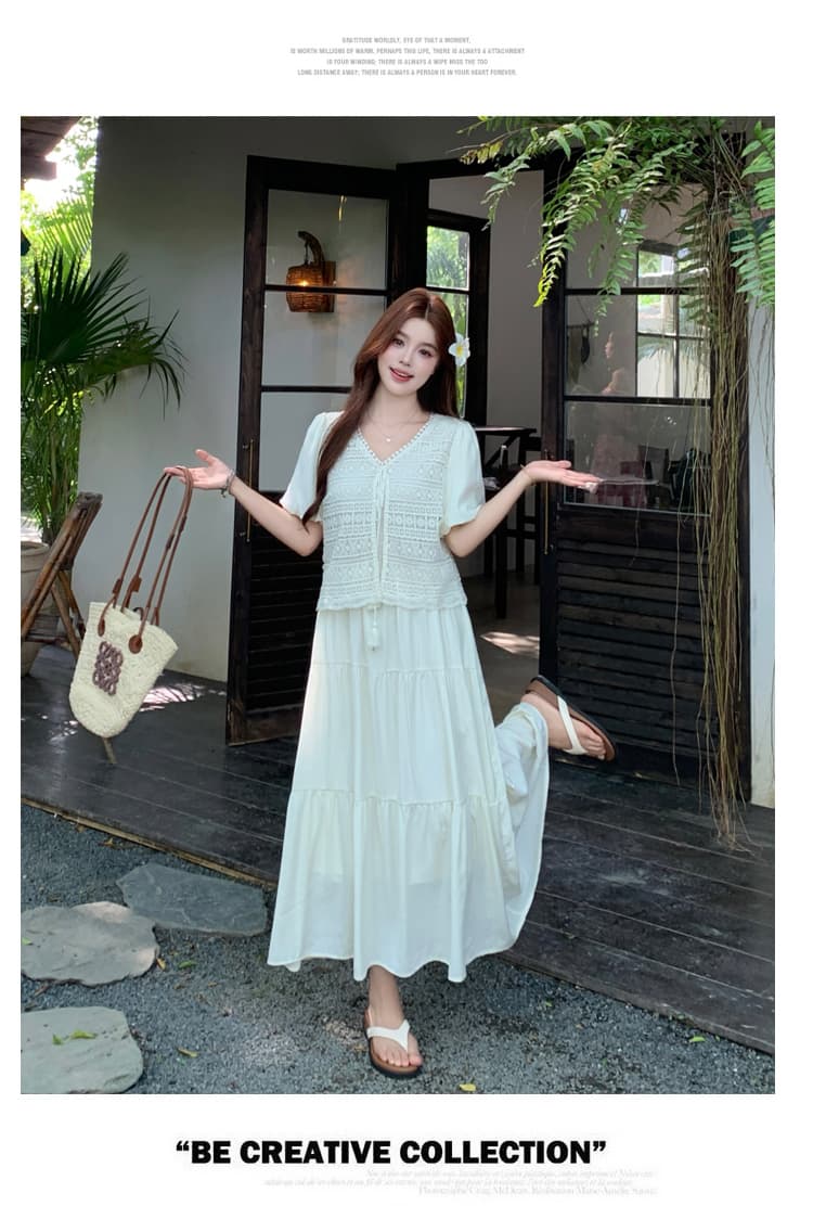 실사 보헤미안 휴가 바람 페이크 레이어드 드레스 빅 사이즈 여성 의류 여름 자이언트 잘 생긴 품격 빅 사이즈 부드러운 바람 상세 이미지 19