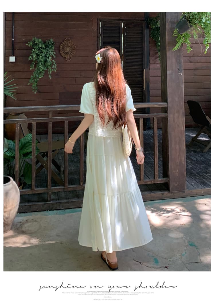 실사 보헤미안 휴가 바람 페이크 레이어드 드레스 빅 사이즈 여성 의류 여름 자이언트 잘 생긴 품격 빅 사이즈 부드러운 바람 상세 이미지 23