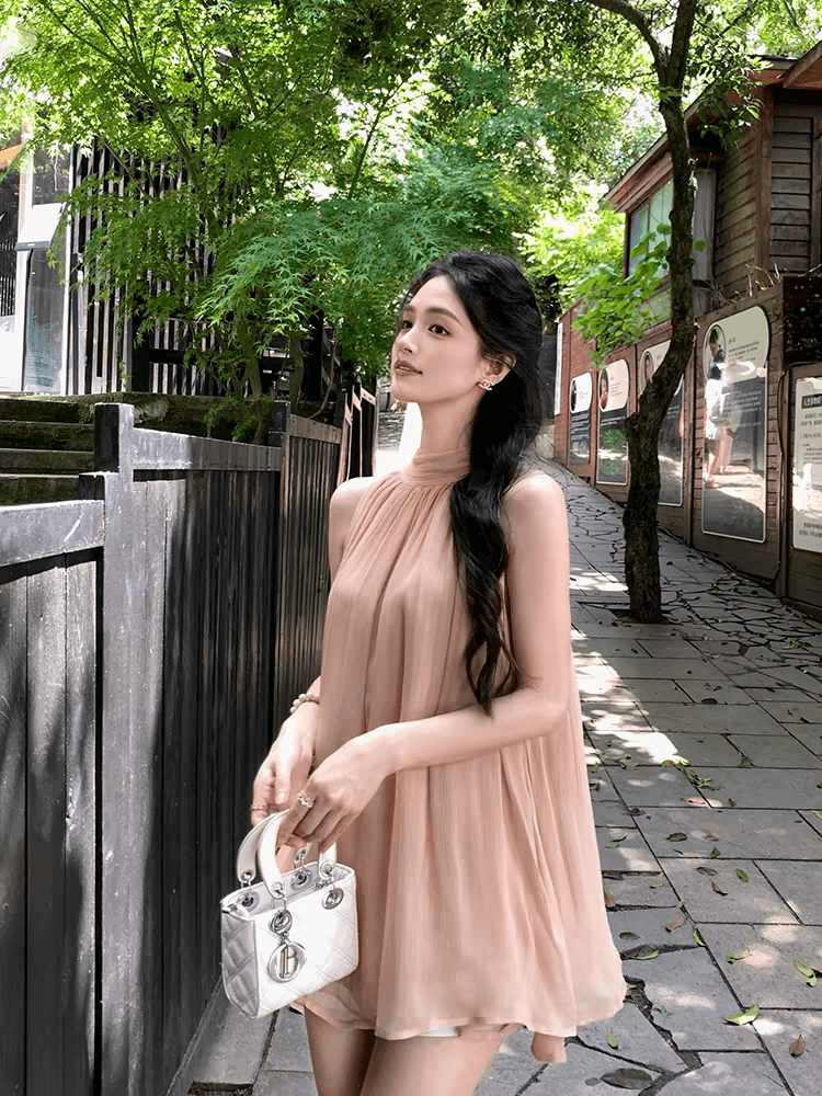 linyaner 장미 부서 럭셔리 센스 오프숄더 행침 목 민소매 시폰 셔츠 여성 여름 루즈핏 품격 쉬폰 톱 상세 이미지 2