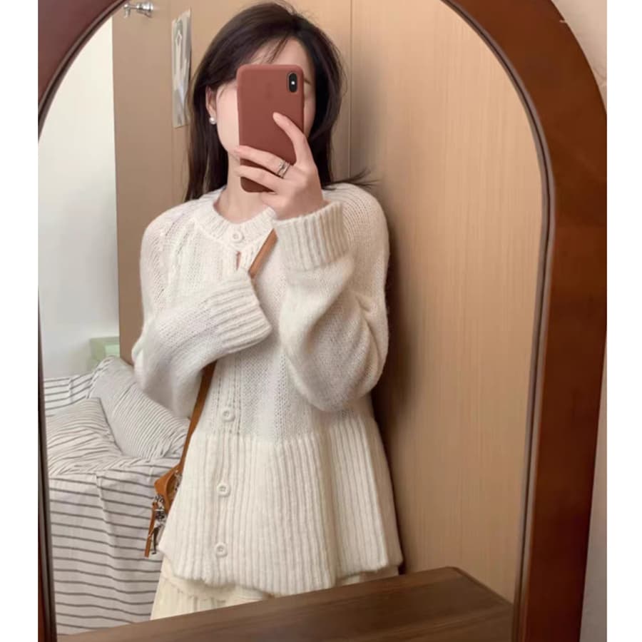 사탕 색상 연령 감소 품격 스웨터 여성 코트 봄과 가을 니트 오픈 가디건 한국 스타일 부드러운 얇은 코트