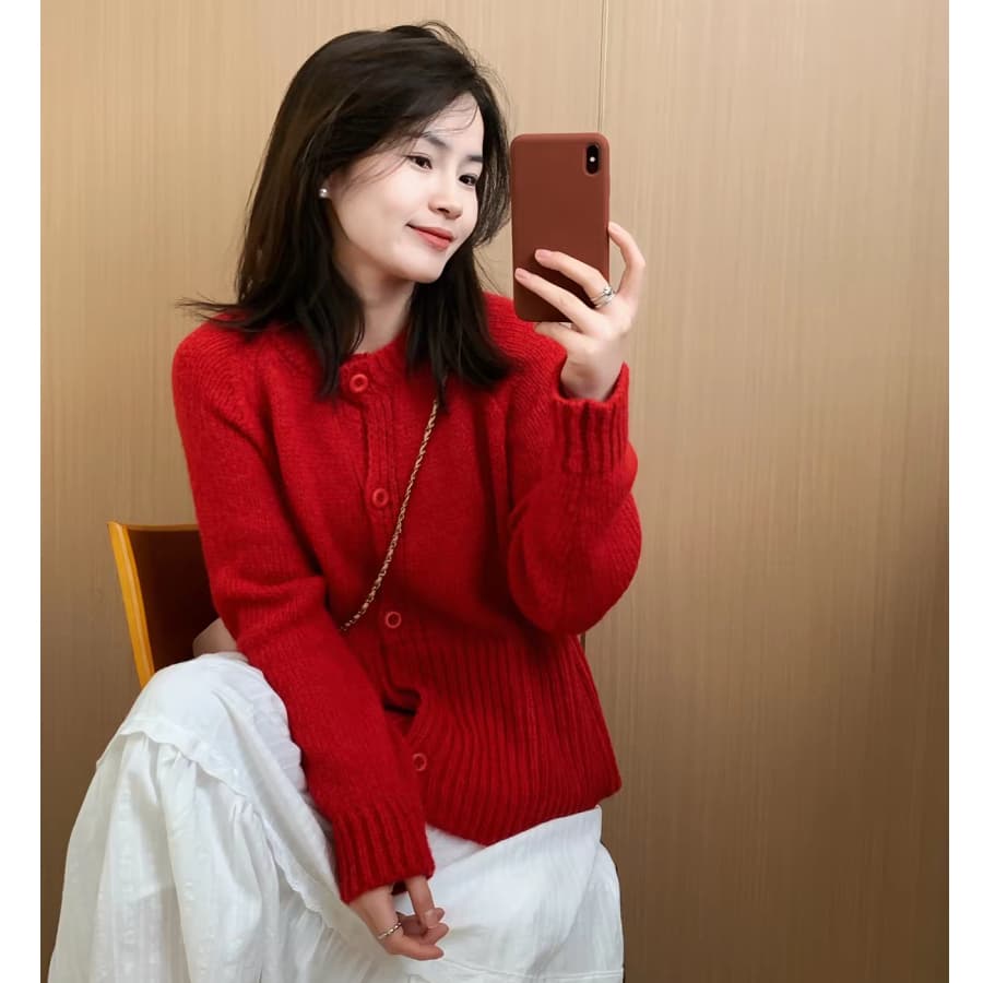 사탕 색상 연령 감소 품격 스웨터 여성 코트 봄과 가을 니트 오픈 가디건 한국 스타일 부드러운 얇은 코트 이미지 4