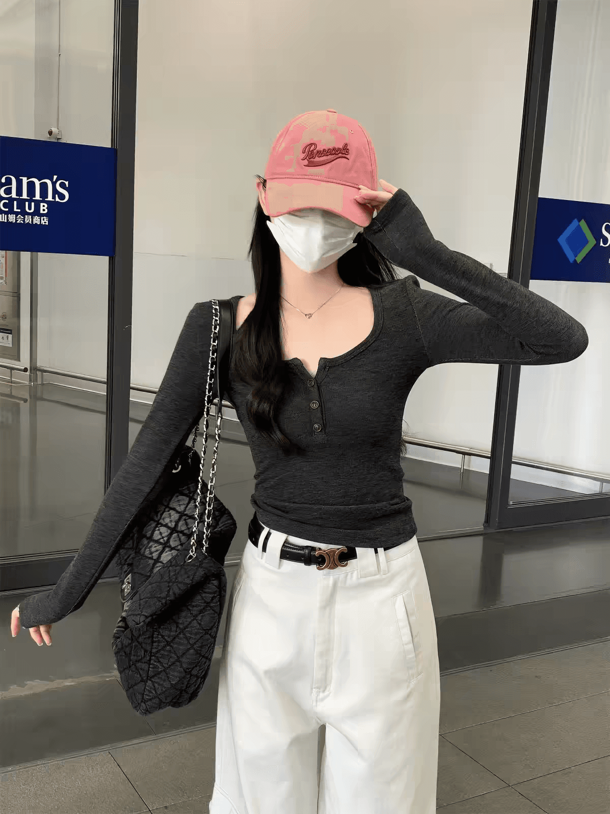 핫걸 바람 광장 칼라 단추 몸매 가꾸기 긴팔 티셔츠 여성 의류 이른 봄 새로운 프랑스식 레트로 인사이드 가져 가라. 기본 셔츠 맨위