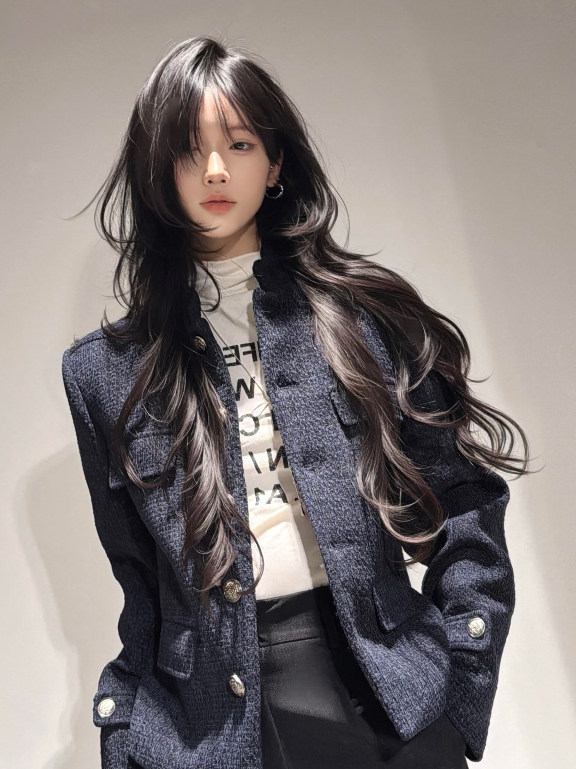 오래된 돈 바람 트위드 짧은 여성 코트 봄 가을 새로운 품격 캐주얼 다용도 출퇴근 착용 가져 가라. 긴팔 정장 맨위 상세 이미지 3