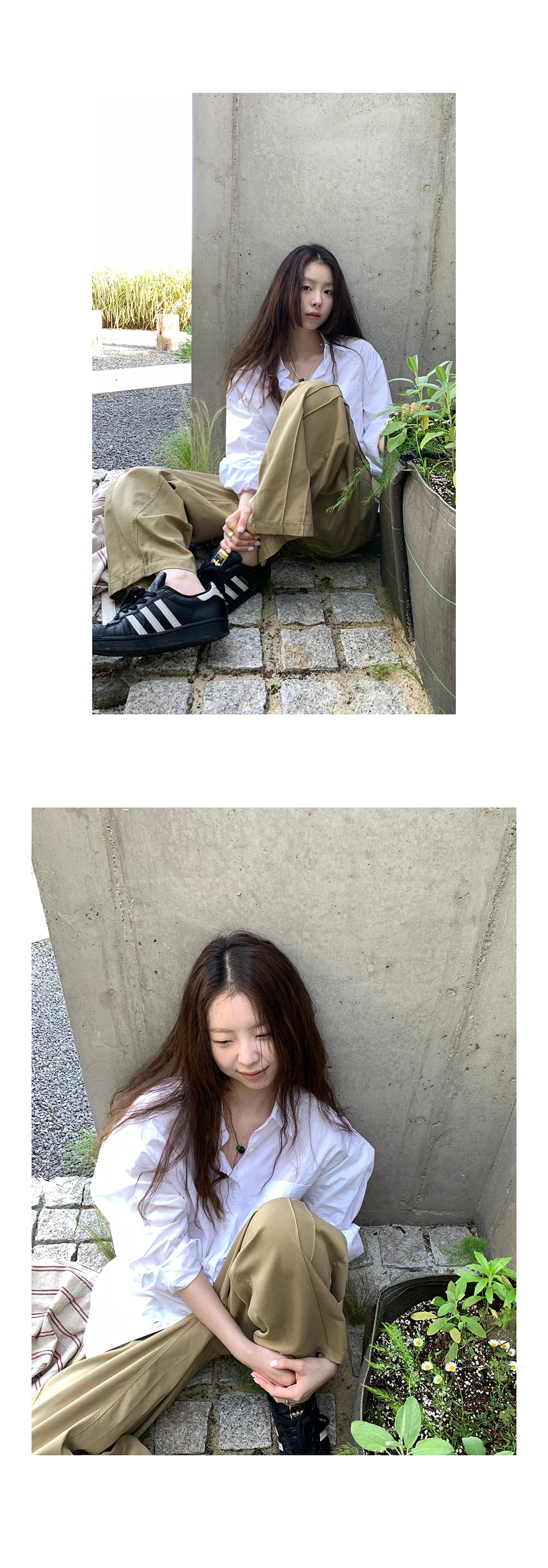 helloooeat 60 지점 빗질하다 가져 오기 실 익스트림 제인 순면 흰 셔츠 출퇴근 루즈핏 긴팔 품격 셔츠 상세 이미지 1