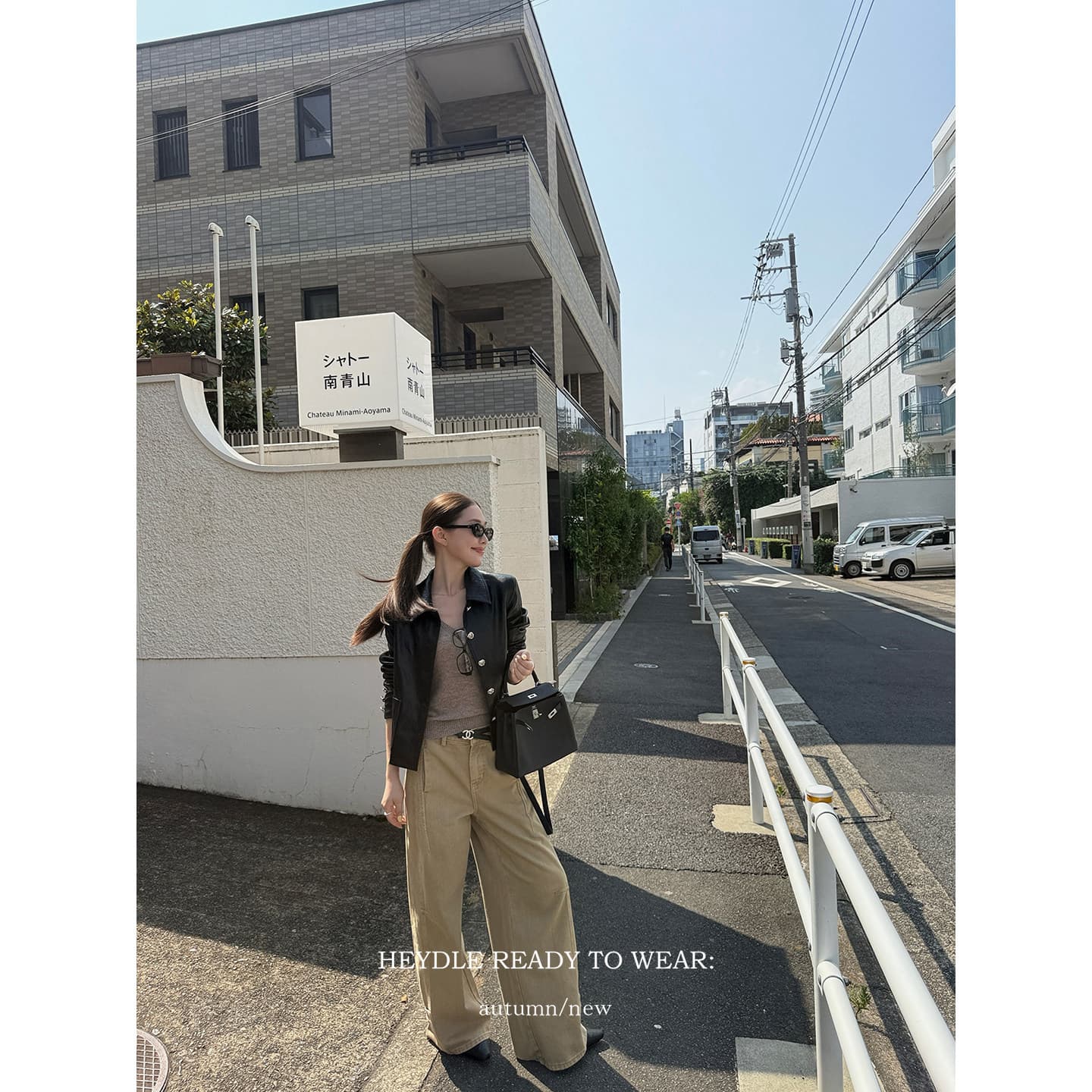 검은 콩 흠 일몰 저녁 바람 레트로 밝은 얼굴 폴로 칼라 가죽 재킷 재킷 여성 코트 상세 이미지 4