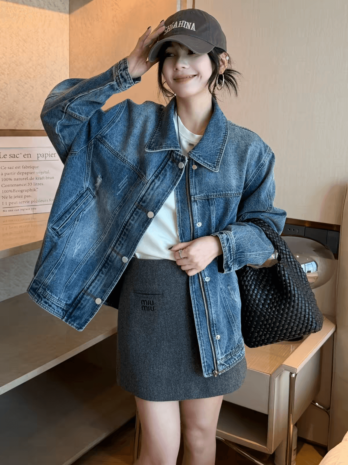 레트로 폴로 칼라 워싱 데님 재킷 여성 코트 2026 년 이른 가을 새로운 세련된 다용도 캐주얼 맨위