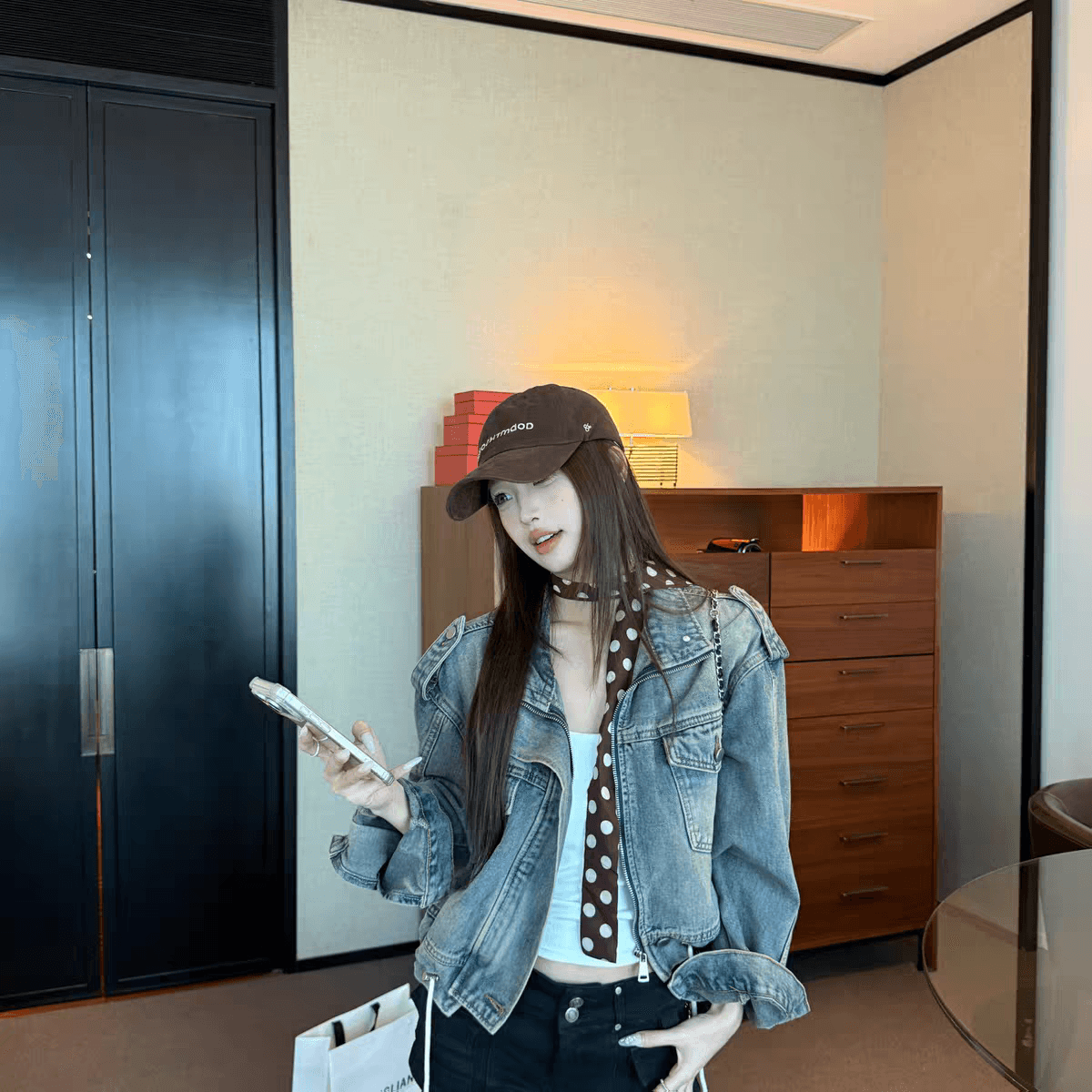 linyis 한 부서 레트로 워싱 무거운 작업 데님 여성 코트 봄 가을 새로운 다용도 루즈핏 외부 잡아라. 의류 이미지 2
