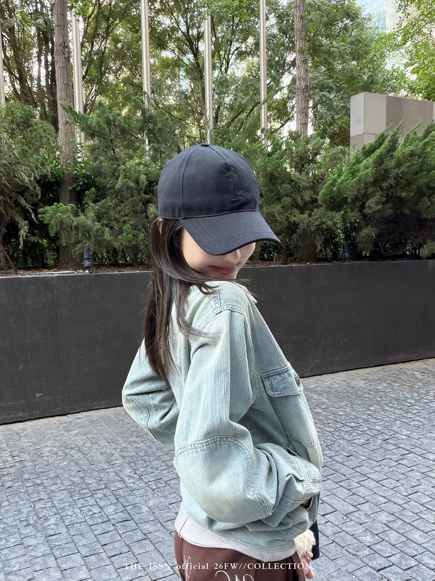 닝 부문 폴로 칼라 주머니 워시 물 마 오래된 데님 여성 코트 가을 캐주얼 루즈핏 외부 가져 가라. 슬림해 보이는 오픈 가디건 맨위 이미지 3