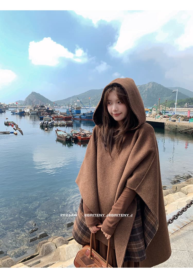 작은 6 월 6 월 브리트니 고대 복장 소녀 bbr 클래식 체크무늬 시리즈 후드 망토 코트 여성 새로운 색상 2.0 상세 이미지 39