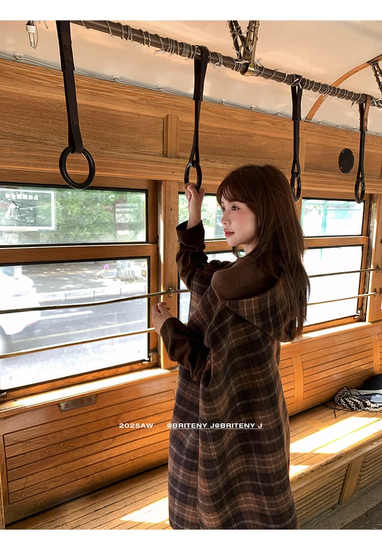 작은 6 월 6 월 브리트니 고대 복장 소녀 bbr 클래식 체크무늬 시리즈 후드 망토 코트 여성 새로운 색상 2.0 상세 이미지 42