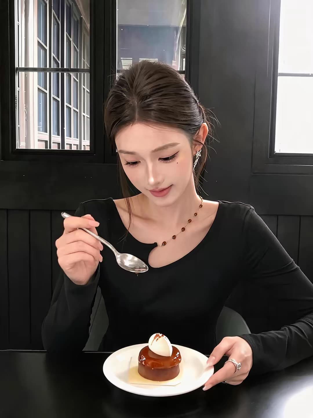 검정색 긴팔 티셔츠 여성 가을 핫걸 착용 가져 가라. 몸매 가꾸기 인사이드 가져 가라. 기본 셔츠 맨위