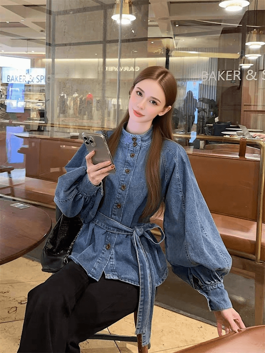 2026 이른 가을 ootd 슈퍼 화재 작은 샤넬 스타일 올해 인기 고유 한 슈퍼 잘 생긴 아름다운 캐주얼 쇼트 스타일 데님 재킷 상세 이미지 1