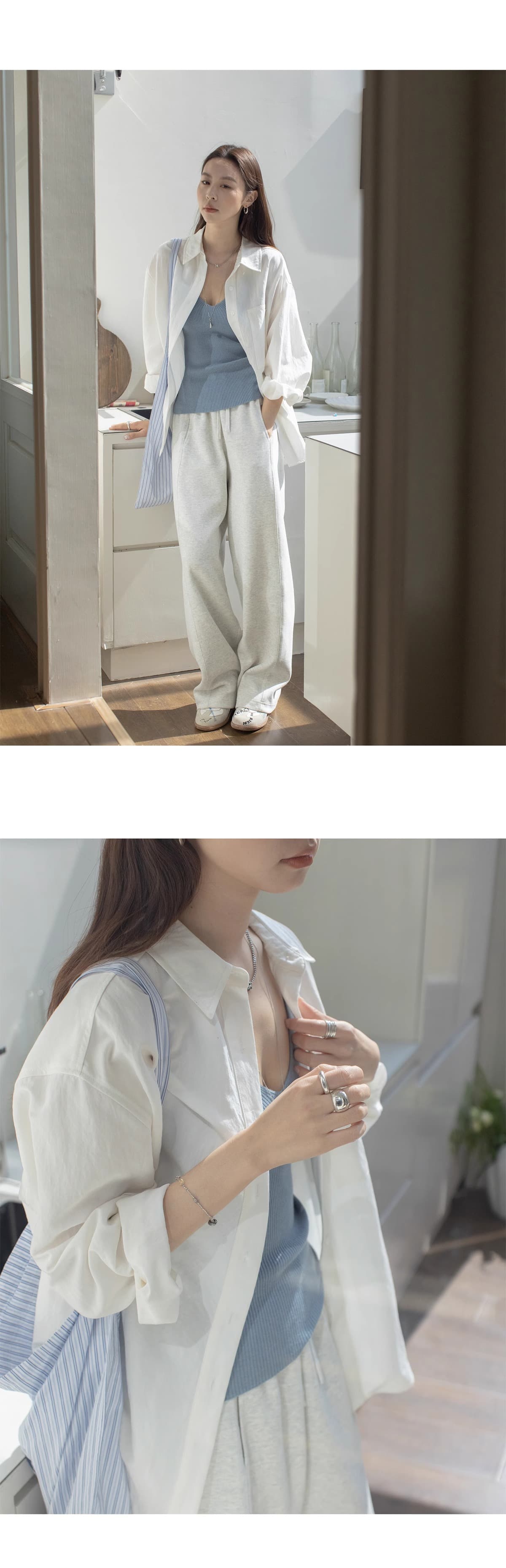 단색 미니멀리즘 폴로 칼라 여성 셔츠 봄 여름 2025 새로운 캐주얼 빅 포켓 도루 센스 긴팔 맨위 상세 이미지 27