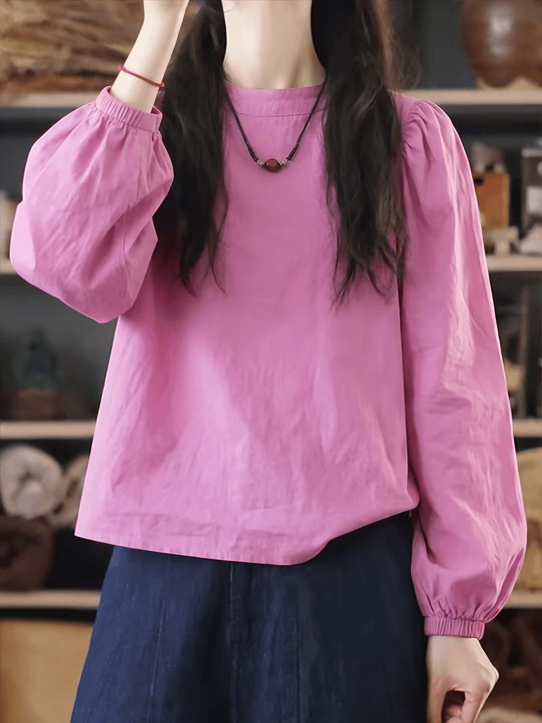 2026 이른 가을 새로운 여성 의류 작은 셔츠 그레이트 과소 평가 럭셔리 디자인 센스 고급 센스 몸매 가꾸기 슬림해 보이는 그레이트 봐. 의류 이미지 4